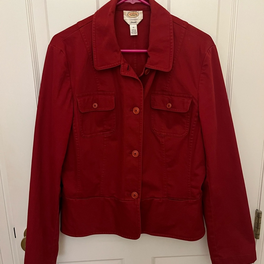 Talbots Women's Red Jean Jacket